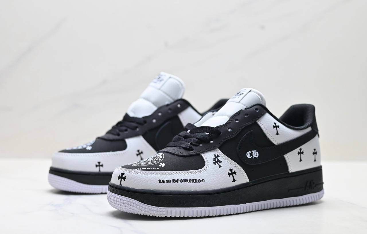 Air Force ‘07 Chrome Hearts Черно/Бяло