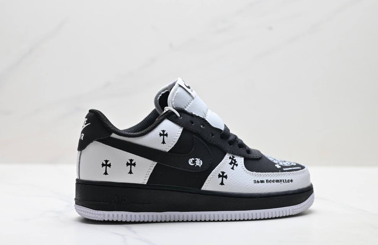 Air Force ‘07 Chrome Hearts Черно/Бяло