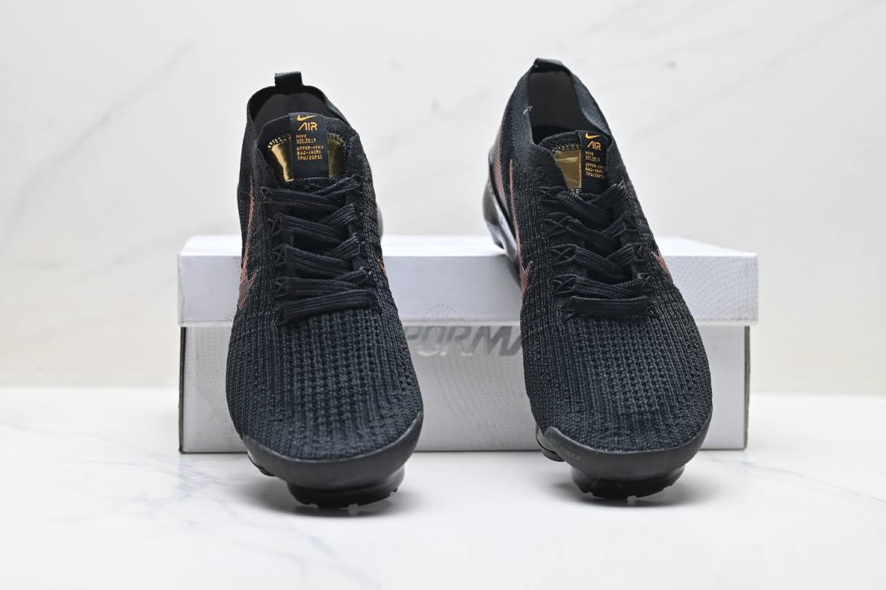 Air VaporMax Flyknit 3 Black Total Orange Shoes