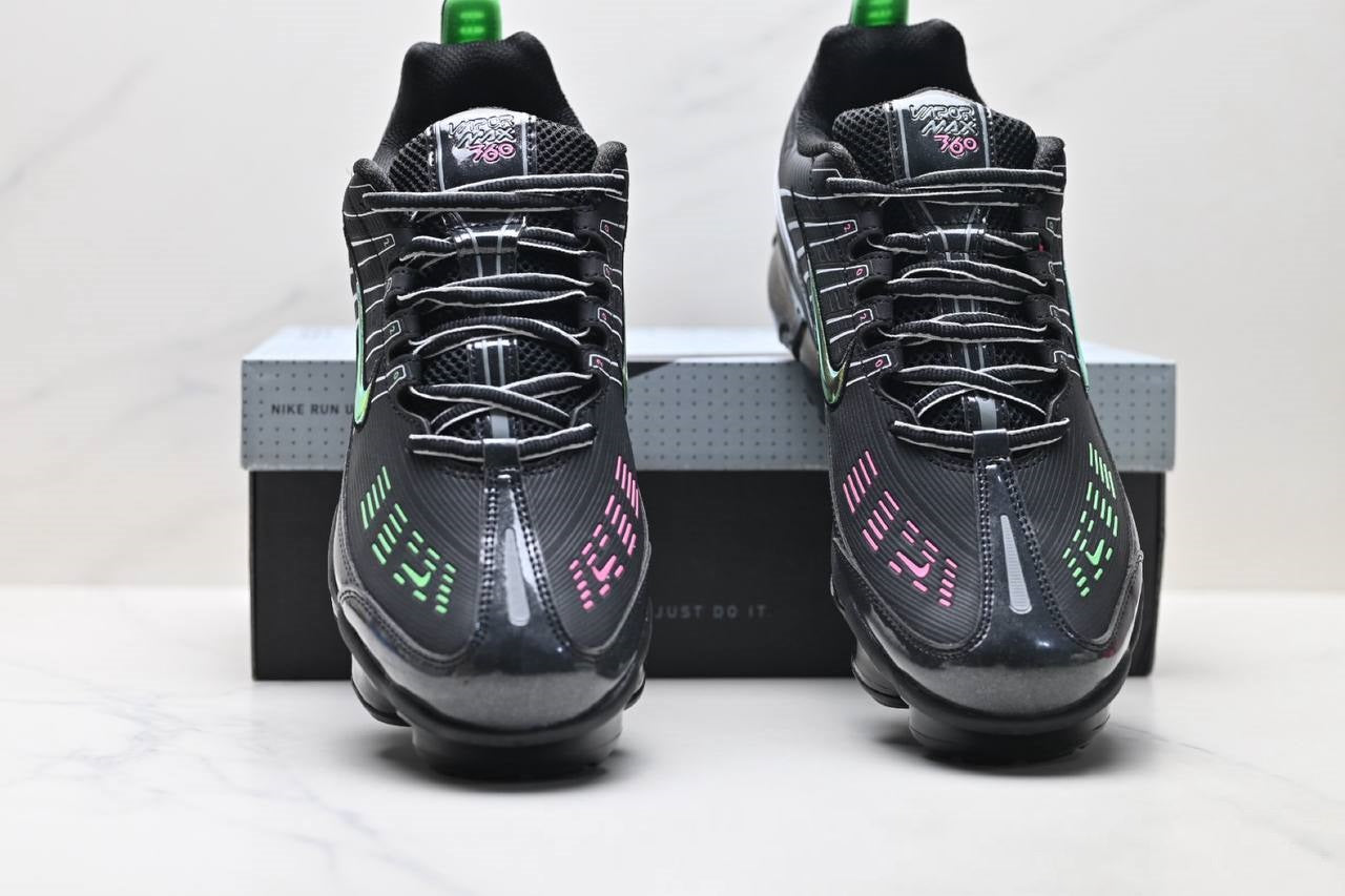 Air VaporMax 360 Black Green Strike Pink Blast Shoes