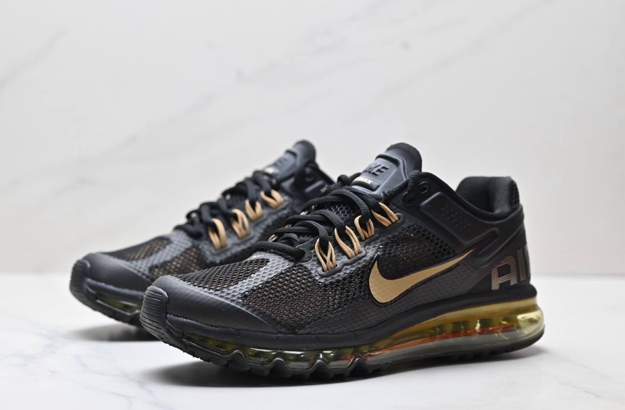 Air Max 2013 Обувки Черно/ Металик Злато-Матирано Злато