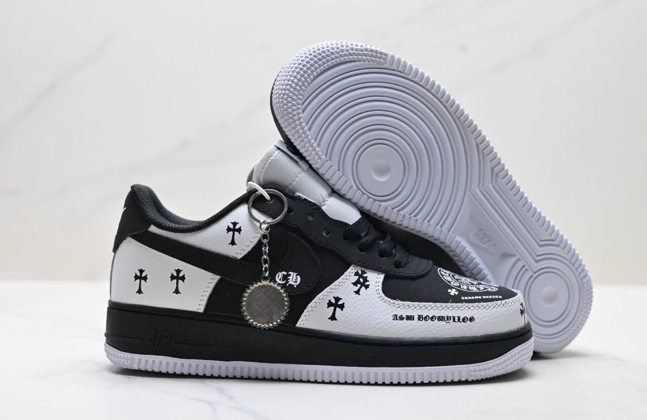 Air Force ‘07 Chrome Hearts Черно/Бяло