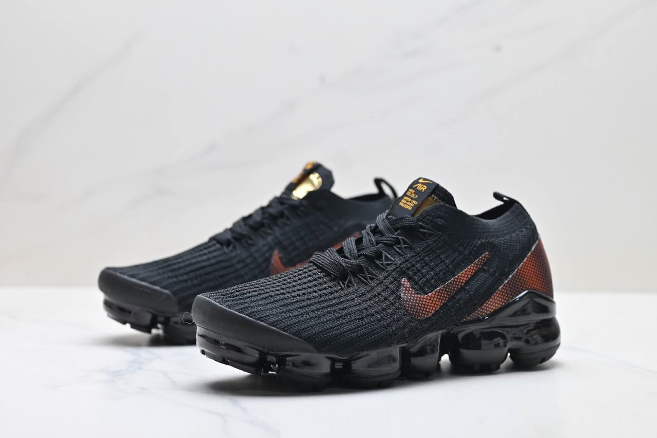 Air VaporMax Flyknit 3 Black Total Orange Shoes