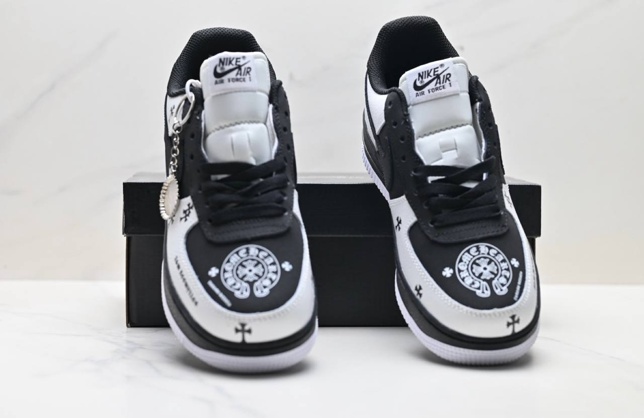Air Force ‘07 Chrome Hearts Черно/Бяло